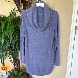 NWOT Barefoot Dreams CozyChic Ultra Lite Knit Cowl Neck Tunic Sweater Lounge Top